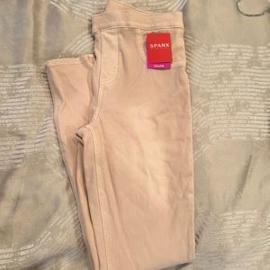 NWT pink denim SPANX leggings Medium
